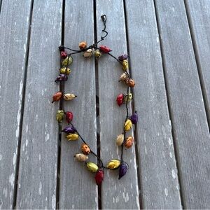 Natural Seed Pod Necklace Maria Oiticica Colorful Brazil Nature Art Jewelry